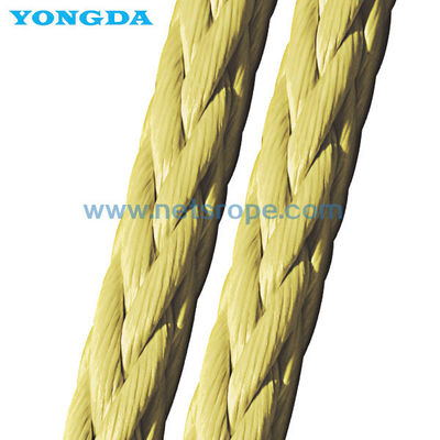 8 /12 Strand Ultra Strength Synthetic Aramid Rope With Excellent Heat Resistance For Mooring / Towing / Docking